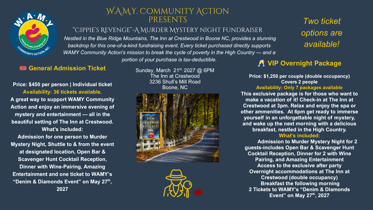 Murder Mystery Night info front